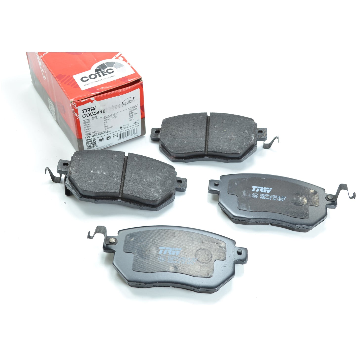 Pastilhas Freio Dianteira Antirruído Cotec - TRW - GDB3416 - (1)