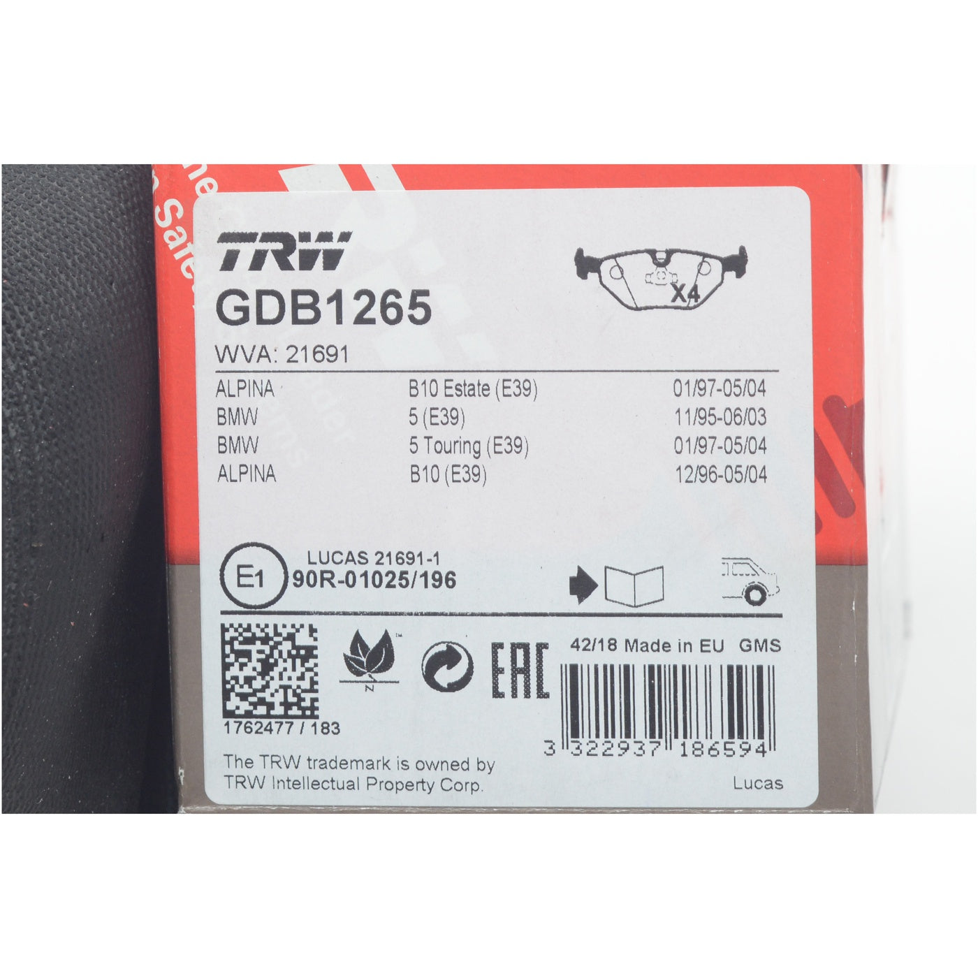 Pastilhas Freio Traseira Antirruído Cotec - TRW - GDB1265 - (7)