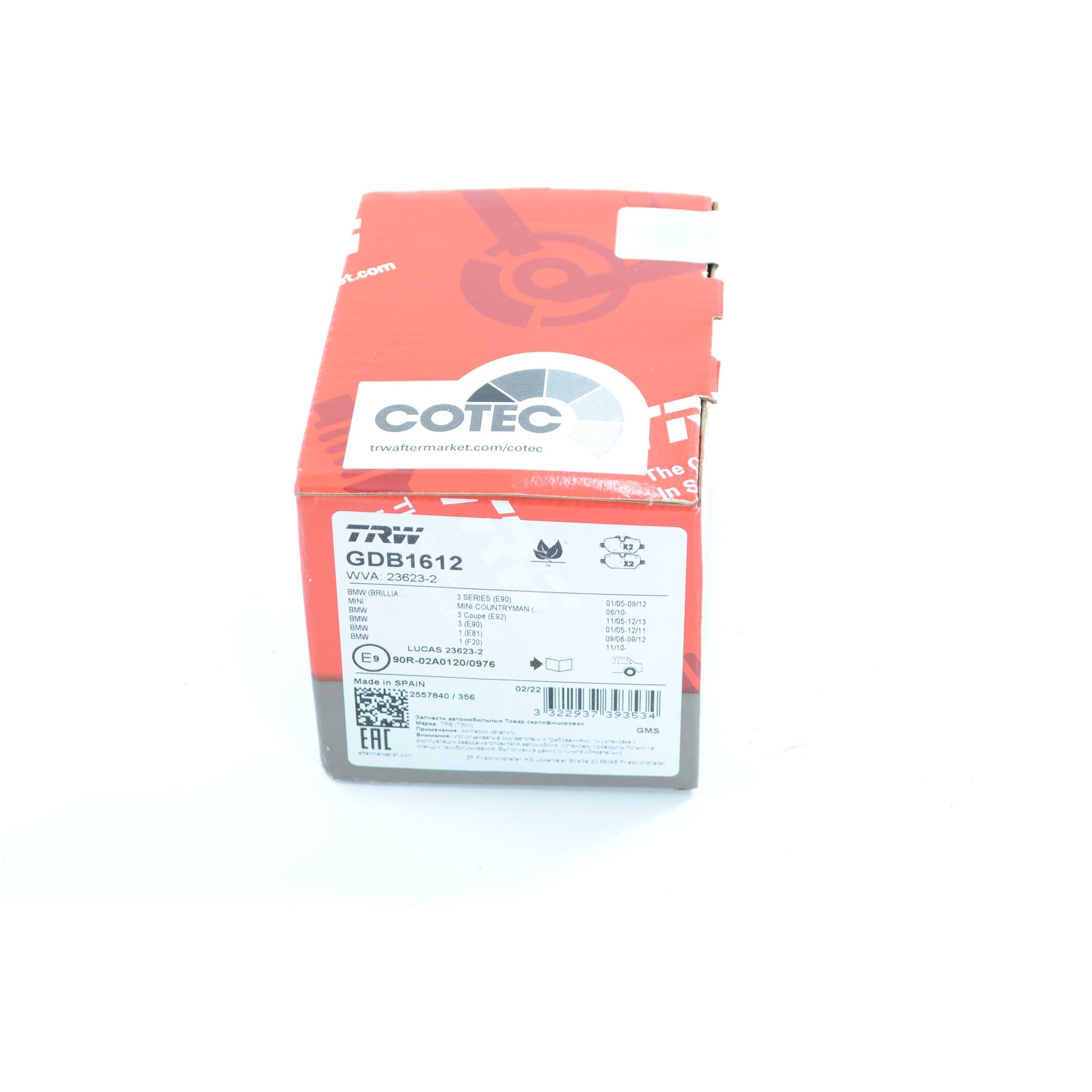 Pastilhas Freio Traseira Antirruído Cotec - TRW - GDB1612 - (2)
