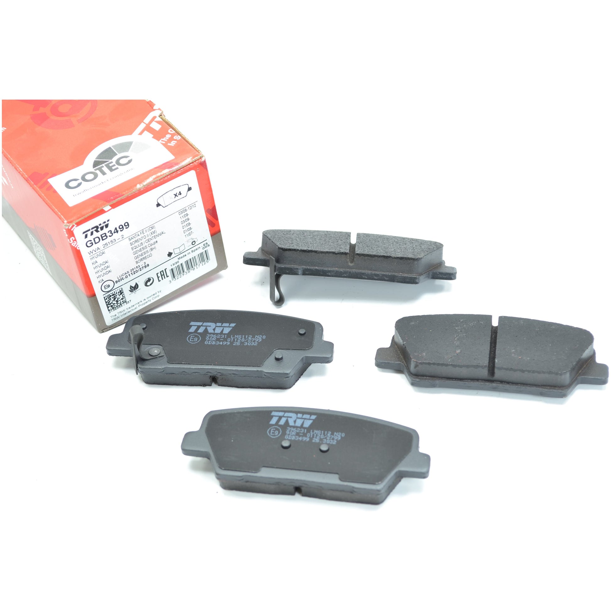 Pastilhas Freio Traseira Antirruído Cotec - TRW - GDB3499 - (1)